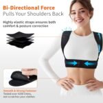 Posture Corrector for Women, Adjustable Back Straightener with Enhanced Support, Invisible Under Clothes, Breathable Upper Back Brace for Neck, Back Pain Relief, Correct Hunchback, Slouching, L/XL - Image 5