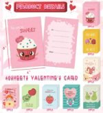 40 Pack Valentines Day Cards for Kids School | Valentines Day Gifts for Kids School Classroom, Valentine's Classroom Exchange Gift Crafts Accessories Treats Party Favors - Image 4