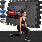18 Pack Interlocking Gym Flooring Mats for Home Gym, 0.4 Inch Thick Non-Slip EVA Foam Puzzle Exercise Tiles with Edge Strips, Shock Absorption for Workout, Yoga, Treadmill, Garage, Basement - Image 2