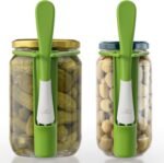 2 Pack Pickle Fork Pickle Grabber Tool-Pickle Picker for the jar, Kitchen Gadgets Pickle Gifts Suitable for Olives Green - Image 2