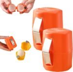 2PCS Egg Shell Opener, 2026 New 304 Stainless Steel Egg Cracker Tool Multifunctional Eggs Peeler Handheld Kitchen Gadget for Kitchen, Cooking, Baking (Orange) - Image 2