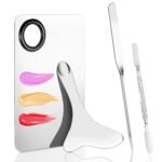 4 Pcs Makeup Spatula Set, Stainless Steel Cosmetic Makeup Palette, Korean Mixing Palette Foundation Cosmetic Skin Care Tool - Image 2