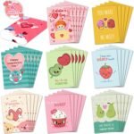 40 Pack Valentines Day Cards for Kids School | Valentines Day Gifts for Kids School Classroom, Valentine's Classroom Exchange Gift Crafts Accessories Treats Party Favors - Image 2