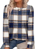 Alaroo Womens Long Sleeve Shirts 2026 Fall Tunic Tops Crewneck Blouses Print - Image 2