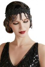 BABEYOND 1920s Flapper Headpiece Roaring 20s Headband Great Gatsby Headband Chain for Women Vintage Hair Accessory - Image 2