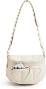 BAGSMART Puffer Crossbody Bum Bags for Women, Small Cross Body Purses for Women Travel & Work, Quilted Water-resistant Hobo | 4L, Quilted, Puffy, Mom, Everyday bag - Image 2