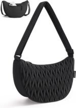 BAGSMART Small Crossbody Bag for Women Men Trendy，Quilted Crossbody Hobo Bag with Adjustable Strap and Inner Pockets - Image 2