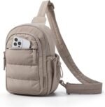 BAGSMART Small Sling Bag for Women, Puffer Crossbody Bag Purses Hobo Handbag Fanny Packs for Travel Hiking - Image 2