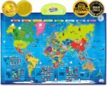 BEST LEARNING i-Poster My World – Interactive Talking World Map for Kids Ages 5-12 to Learn Countries, Flags, and Fun Facts About Our Planet - Image 2