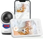 BOIFUN 5" Baby Monitor, 1080P WiFi Baby Camera Via App and Screen Control, Night Vision, 2-Way Talk, Cry& Motion Detection, Record & Playback, Lullabies, Phone App, Works with iOS, Android - Image 2