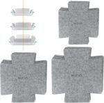 BYKITCHEN Bakeware Protectors, Set of 9, 3 Different Sizes, Premium Polyester, Non-Slip, Eco-Friendly, Grey, Square & Rectangular, Cookware Protectors - Image 2