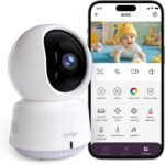 Baby/Pet Monitor for Indoor Security, Monitoring with Smart Phone app, 2K QHD Resolution, Auto Tracking/Motion Dection, 2-Way Audio Talk, Night Vision, Pan-Tilt Camera - Image 2