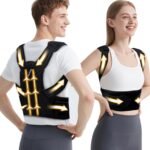 Back Brace Posture Corrector for Women and Men High Support Adjustable Lightweight Upper, Back Straightener for Neck Shoulder & Upper/Lower Back Pain Relief Under Clothes Breathable Invisible - Image 2