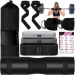 Barbell Pad Set for Squat,10 PCS Hip Thrusts Workout Foam Weight Lifting Bar Cushion with 2 Gym Ankle Straps,3 Hip Resistance Bands,2 Lifting Strap,Barbell Pad and Carry Bag - Image 2