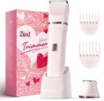 Bikini Trimmer for Women - Painless Electric Razors for Silk Skin,Cordless Body Shaver for Trip,Replaceable Lady Facial Razor, IPX7 Waterproof&Easy Cleaning, Ceramic Blade, Gifts for Women - Image 2