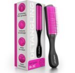 Brush - Premium Detangling Hair Brush, Compact & Easy to Clean Multi Purpose HairBrush for Women, Men, Kids - Ideal for Straight to Wavy Hair, Wet or Dry, Heat Resistant Hair Brush - Image 2