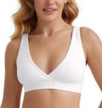 CRZ YOGA Butterluxe Maternity V Neck Nursing Bras - Wireless Sleep Breastfeeding Lounge Womens Pregnancy Bralette Comfy - Image 2