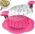 Chicken Shredder Large Chicken Breast Shredder Tool Twist with Brush&Fork, Visible Meat Shredder Machine, Anti-Slip Strip, Ergonomic Handle, BPA Free, Pork Beef Chicken(Hot Pink) - Image 2
