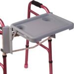 DMI Walker Tray, Rollator Tray, Mobility and Walker Accessory Tray Table Fits Most Standard Walkers, Folding with Two Cup Holders and Tool Free Assembly, 16 x 11.8 inch - Image 2