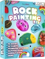 Dan&Darci Rock Painting Kit for Kids - Arts and Crafts for Girls & Boys Ages 6-12 - Craft Kits Art Set - Supplies for Rocks Paint - Best Tween Gift Ideas for Kid Activities Age 6 7 8 9 10 11 - Image 2