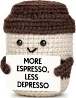 Depression Anxiety Stress Relief Items Funny Self Care Stress Relief Relaxation Gifts for Women Coffee Lover Desk Home Decoration Coworker Emotional Crochet Coffee Mug Support Mental Health Worry - Image 2