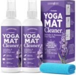 Durabasics Yoga Mat Cleaner Spray – Lavender Scent – 2 Pack (4 oz Each) with Microfiber Towel – Mat Spray Cleaner for Sweat & Odor – Quick-Dry, No Rinse Formula for Gear & Gym Equipment - Image 2