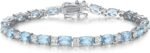 FANCIME Birthstone Bracelets Sterling Silver Tennis Bracelets Charm Fine Jewelry Birthday Gifts for Women 7" - Image 2