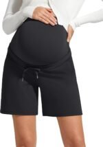 G4Free EverGoing Maternity Athletic Shorts with Pockets Over The Belly Drawstring Casual Pregnancy Shorts Yoga Workout - Image 2
