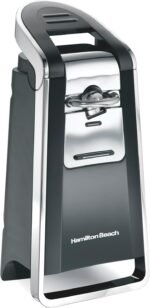 Hamilton Beach Smooth Touch Electric Automatic Can Opener with Easy Push Down Lever, Eliminates Sharp Edges, Opens All Standard-Size and Pop-Top Cans, Extra Tall, Black and Chrome (76606AG) - Image 2