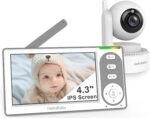 HelloBaby 4.3'' Video Baby Monitor with 30 Hours Battery, Remote Pan-Tilt-Zoom Baby Monitor No WiFi, Baby Monitor with Camera and Audio, Night Vision, ECO Mode, Two-way Talk, 8 Lullabies, 1000ft Range - Image 2