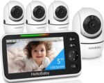 HelloBaby 5" Screen Baby Monitor with 4 Cameras - No WiFi HB6550 Video Baby Monitor, Pan-Tilt-Zoom, 26 Hour Battery, ECO, Night Vision, Temperature Sensor & 2-Way Audio, 8 Lullabies, 1000ft Long Range - Image 2