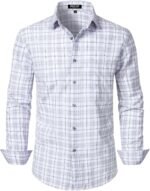 JEMITOP Men's Transitional Weather Slim Fit Long Sleeve Button Down Shirt Business Casual Dress Shirts with Pocket - Image 2