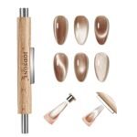 JODSONE 3-in-1 Cat Eye Magnet for Nails, Cylindrical & Square Magnets Nail Art Pens,Multi-Function Strong Magnet Nail Art Tool for Cat Eye Design DIY(Magnet Only, No Gel Included) - Image 2