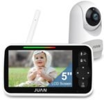 JUAN Baby Monitor with Camera and Audio, 5" LCD Screen, No WiFi 100% Private, 3500mAh Long Battery, 1000ft Range Connection, Remote Pan-Tilt-Zoom, Crystal Night Vision, 2-Way Talk for Newborn Infant - Image 2