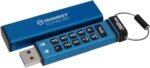 Kingston Ironkey Keypad 200 32GB Encrypted USB | Alphanumeric Keypad | Multi-Pin Access | XTS-AES 256-bit | FIPS 140-3 Level 3 Certified | Brute Force & BadUSB Protection | IKKP200/32GB,Blue - Image 2