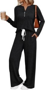 LILLUSORY Womens 2 Piece Lounge Sets Matching Airport Travel Outfits 2026 Spring Clothing Fall Pajamas Sweat Suits Pockets - Image 2