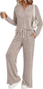 LILLUSORY Womens 2 Piece Lounge Sets Winter Outfits 2026 Sweatsuit Matching Pjs Airport Vacation Travel Fall Pajamas Fashion - Image 2