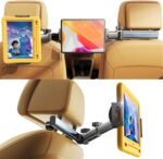 LISEN for iPad Holder Car Road Trip Essentials Activities for Kids Gifts, Car Accessories for Women Interior Truck Essentials, 3in1 Tablet Holder Back Seat Car Organizer Camping Headrest iPad Mount - Image 2