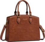 LOVEVOOK Purses and Handbags for Women, Vintage Tote Shoulder Bag Trendy, PU Leather Satchel Bag, Medium Ladies Hand Bag - Image 2