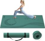Large Yoga Mat, 72"x40"x0.4"Thick, Extra Wide Exercise Mat, Oversized Non Slip Workout Mat with Strap for Yoga, Pilates, Fitness, Home Gym Studio - Image 2