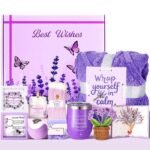 Lavender Gifts for Women Purple Birthday Gifts for Women Self Care Gift Get Well Soon Sympathy Gift Relaxing Spa Gifts Baskets Care package for Her Mom Girlfriend Wife Sister Friend - Image 2