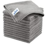 MR.SIGA Microfiber Cleaning Cloth, All-Purpose Microfiber Towels, Streak Free Cleaning Rags, Pack of 12, Grey, Size 32 x 32 cm(12.6 x 12.6 inch) - Image 2