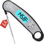 Meat Thermometer Digital - Instant Read Food Thermometer for Cooking, Kitchen Gadgets with Backlight & Calibration for Candy, BBQ, Grill, Liquids, Beef, Turkey, Gifts for Him Her, Mom, Dad, Black - Image 2