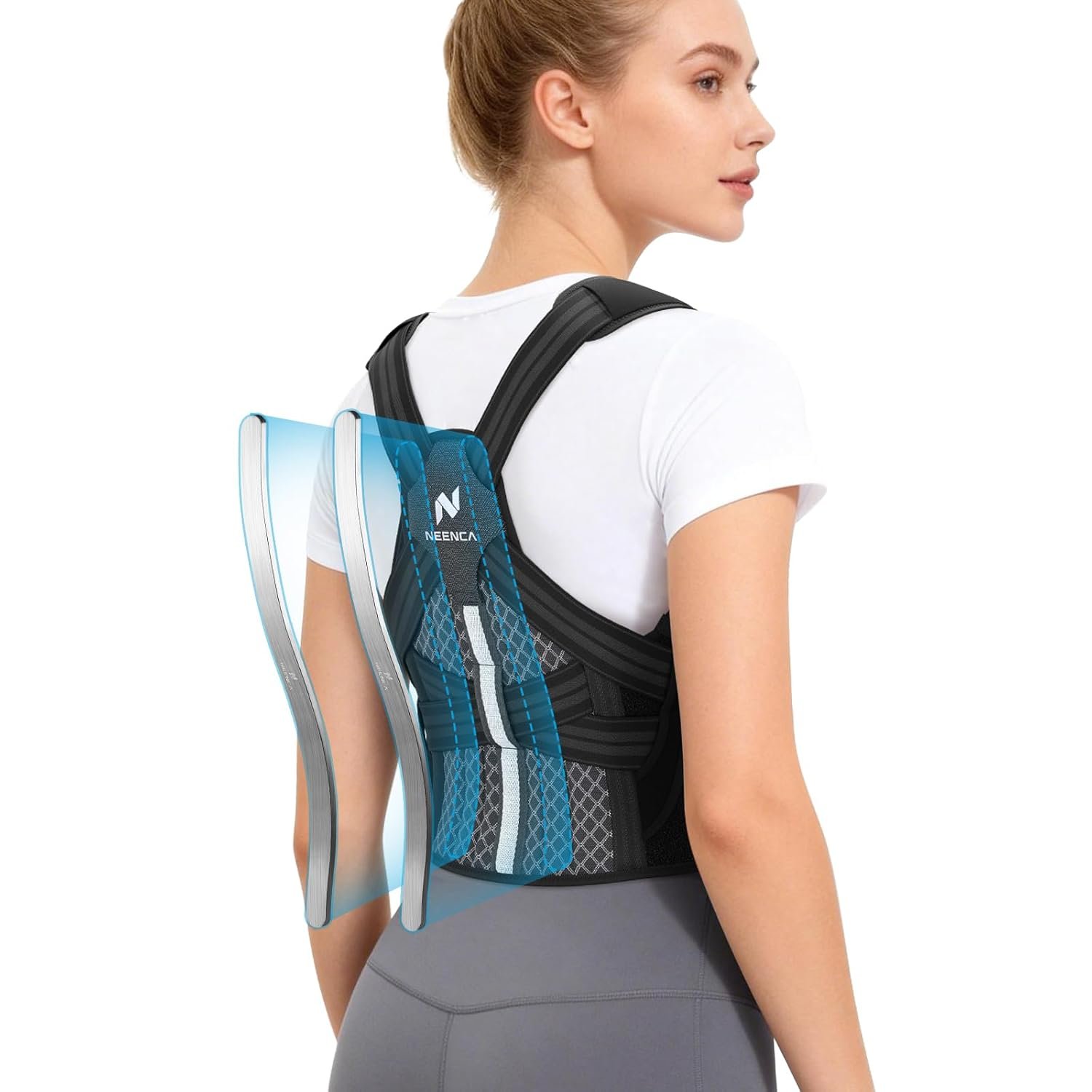 NEENCA Medical Posture Corrector Back Brace for Women & Men, Fully Adjustable Back Support, Shoulder Straightener for Upper and Lower Back Pain Relief - Scoliosis, Hunchback, Thoracic, Spine Corrector - Image 2