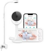 NETVUE Peekababy Baby Camera Monitor Video - Baby Monitor with Camera and Audio, 5" Display, 2-Way Talk, 4 in 1 Bracket Meets The Needs in All Scenarios, Smart Phone App, Cry Detection - Image 2