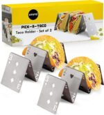 OTOTO Pick-a-Taco Taco Holders Set of 2 - Cool Kitchen Gadgets, Cute Kitchen Accessories, Taco Tray, Taco Shell Holder, Taco Stand, Cards White Elephant Gifts, Kitchen Gifts, Funny Gifts - Image 2