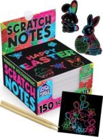 PURPLE LADYBUG Rainbow Holographic Scratch Art Mini Notes - Kids Easter Basket Stuffers for Teen Girls Gifts Trendy Stuff, Small Gifts for Teens Art and Craft Supplies Summer Activities for Kid - Image 2