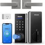 Philips WiFi Smart Lock with Handle, Fingerprint Keyless Entry Door Lock with WiFi Bridge, Smart Locks for Front Door with Handle Set, APP Remote Control, Work with Alexa&Google Assistant, Auto-Lock - Image 2