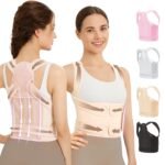 Posture Corrector for Women & Men, Adjustable Back Brace with Shoulder Straightener & Lumbar Support for Upper & Lower Back Pain Relief, Spine Support, Hunchback & Scoliosis, Beige, Medium - Image 2