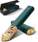 Premium Weekly Pill Organizer, 7-Day Compact Pill Case for Purse, Lightweight Gold Aluminum Pill Box for Vitamins, Medicine, Supplements, Luxury Wellness Gift - Image 2